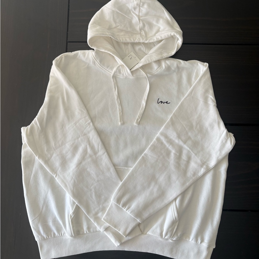 Women’s H&M White Sweatshirt Hoodie Size XL - New!